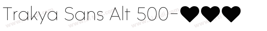 Trakya Sans Alt 500字体转换